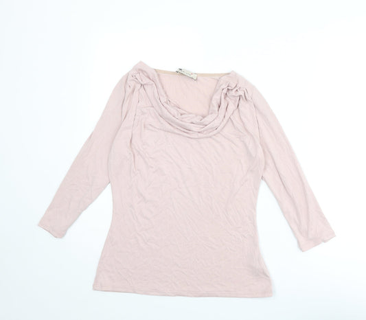 Womens UK Size 8 Per Una Pink Basic T-Shirt
