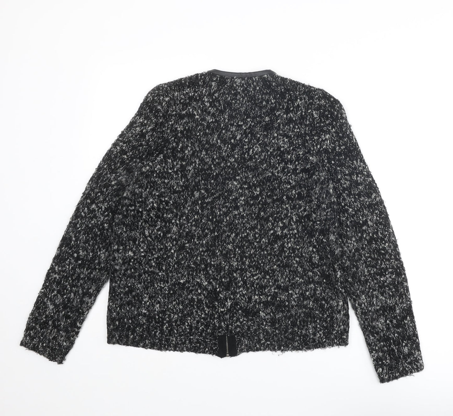 Womens UK Size 12 Marks and Spencer Black Full Zip Jumper