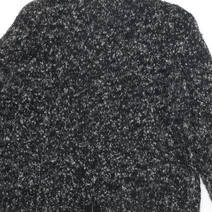 Womens UK Size 12 Marks and Spencer Black Full Zip Jumper