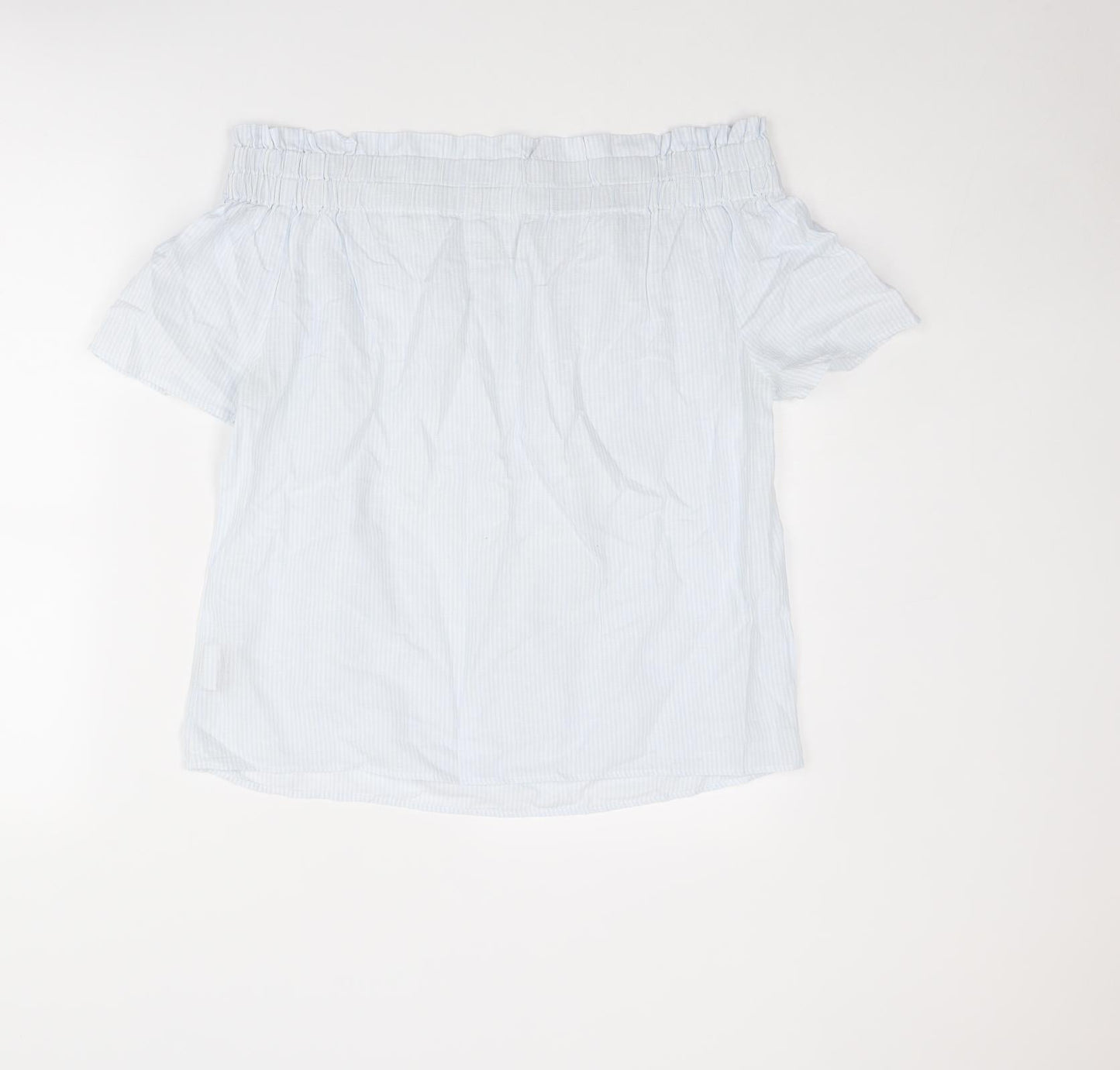 Womens UK Size 10 Oui Blue Basic Blouse