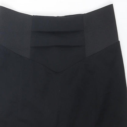 Autograph Womens Black Polyester Straight & Pencil Skirt Size 12 Zip