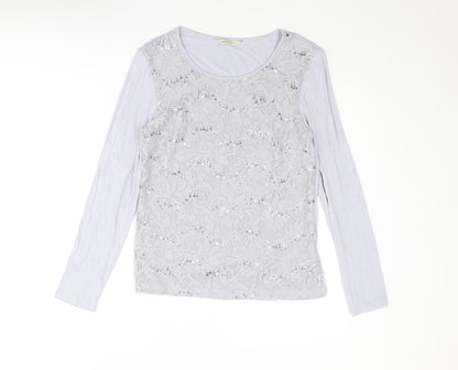 Womens UK Size 8 Marks and Spencer Grey Basic T-Shirt