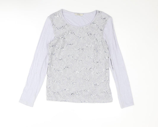 Womens UK Size 8 Marks and Spencer Grey Basic T-Shirt