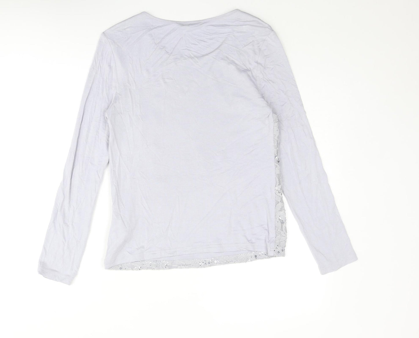 Womens UK Size 8 Marks and Spencer Grey Basic T-Shirt
