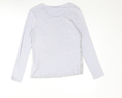 Womens UK Size 8 Marks and Spencer Grey Basic T-Shirt