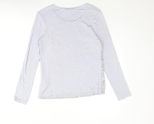 Womens UK Size 8 Marks and Spencer Grey Basic T-Shirt
