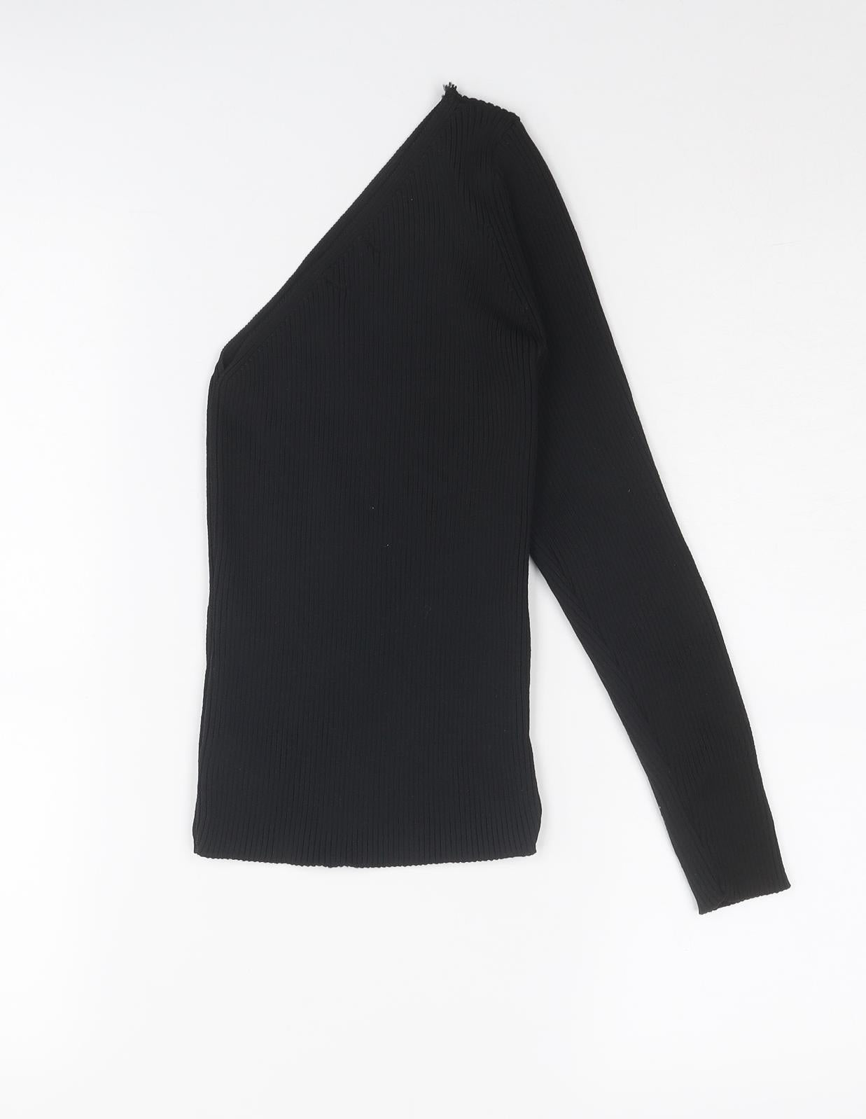 Womens UK Size 6 PRETTYLITTLETHING Black Pullover Jumper