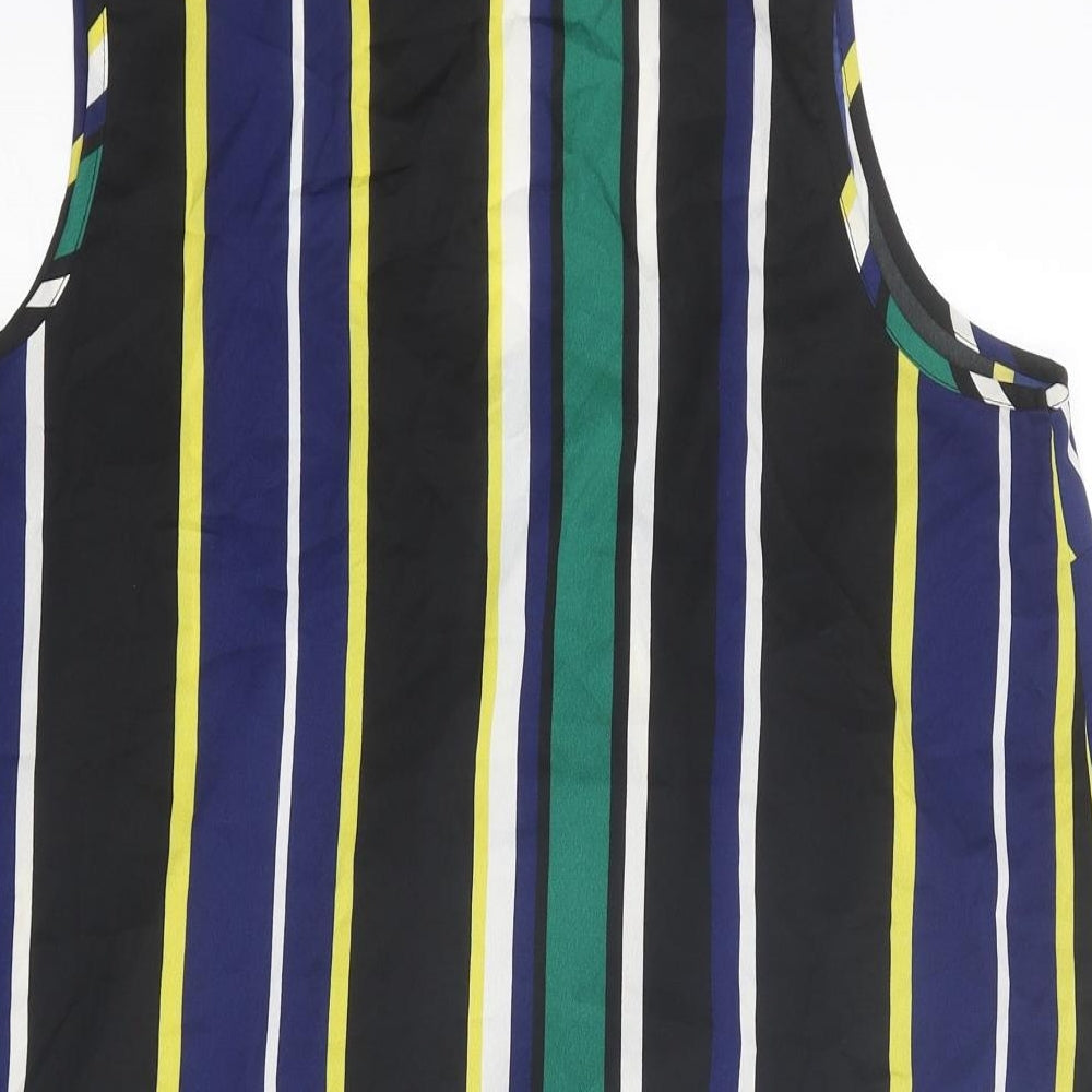 Capsule Womens Multicoloured Striped Polyester Basic Tank Size 18 Round Neck