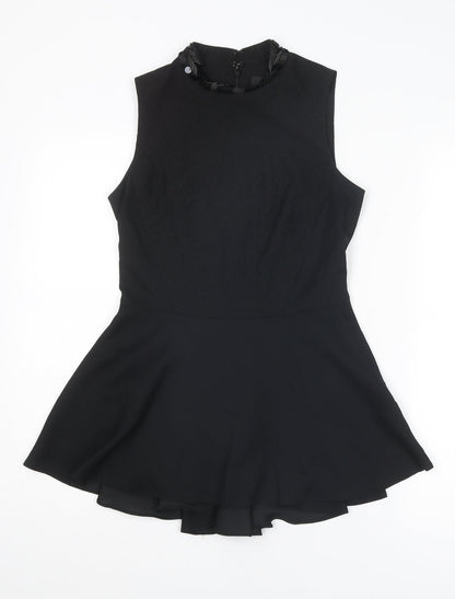 Womens UK Size 6 Coast Black Basic Tank
