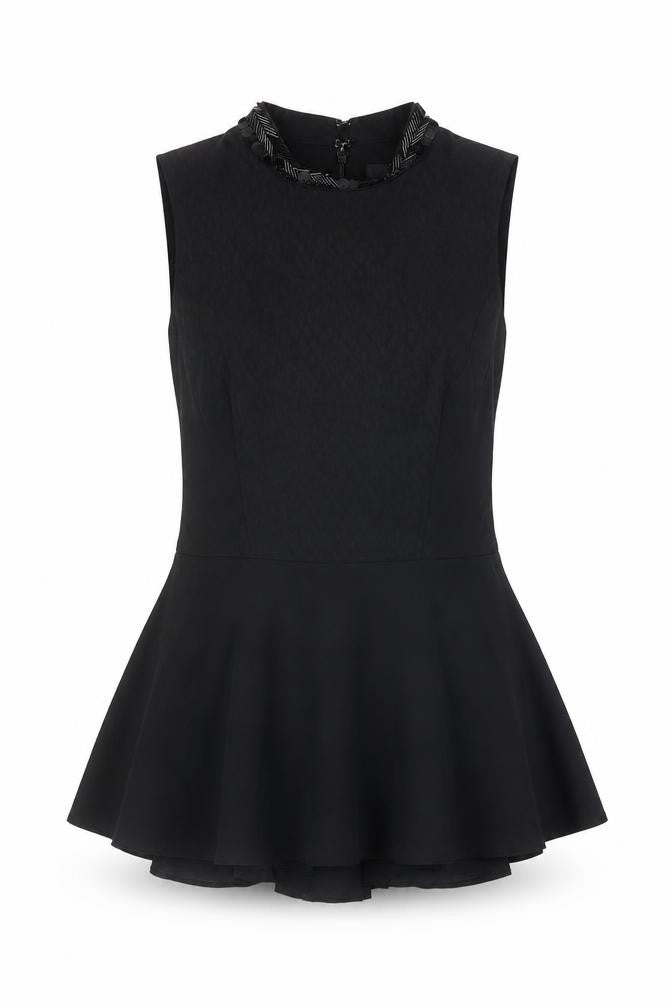 Womens UK Size 6 Coast Black Basic Tank