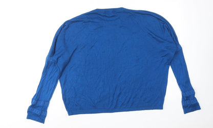 Womens UK Size L Marks and Spencer Blue Pullover Jumper