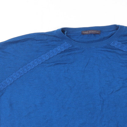 Womens UK Size L Marks and Spencer Blue Pullover Jumper