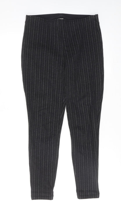 Womens UK Size S Marks and Spencer Regular Fit Carrot Grey Trousers