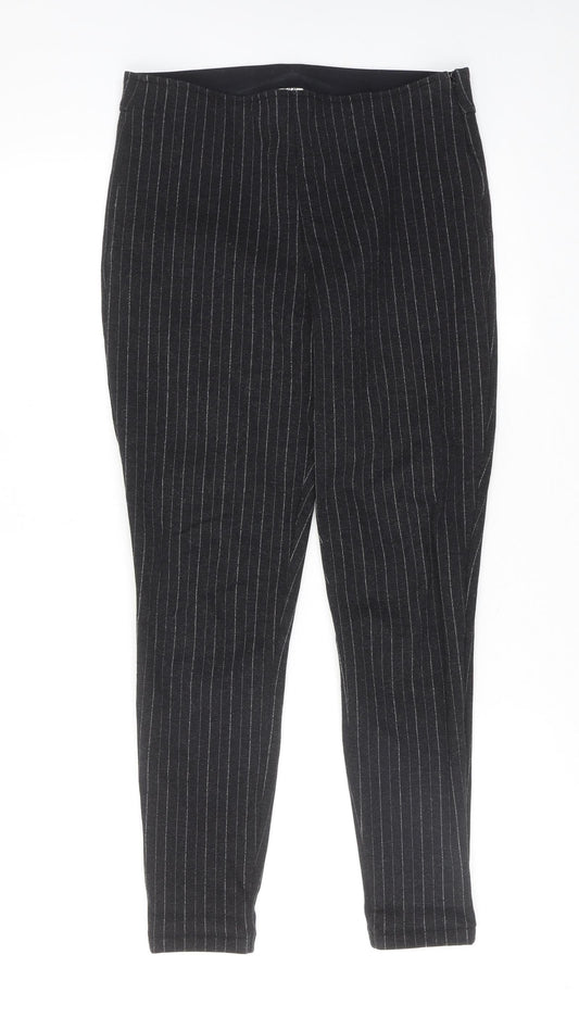 Womens UK Size S Marks and Spencer Regular Fit Carrot Grey Trousers