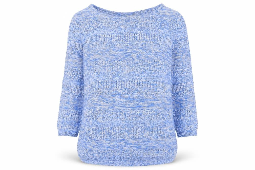 Womens UK Size 10 M&Co Blue Pullover Jumper