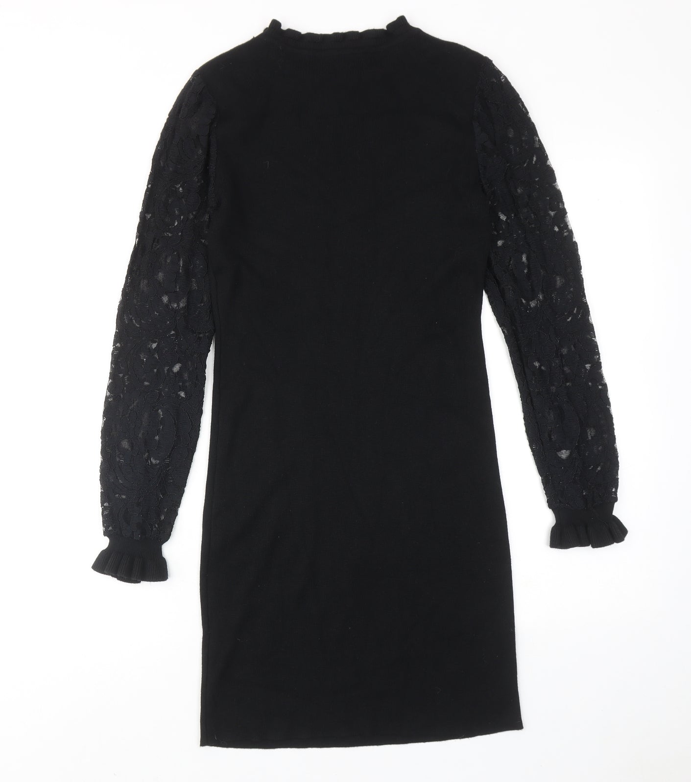 Wild Flower Womens Black Viscose A-Line Size M Round Neck Pullover