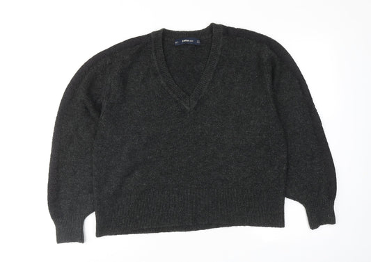 Womens UK Size S Zara Grey Pullover Jumper