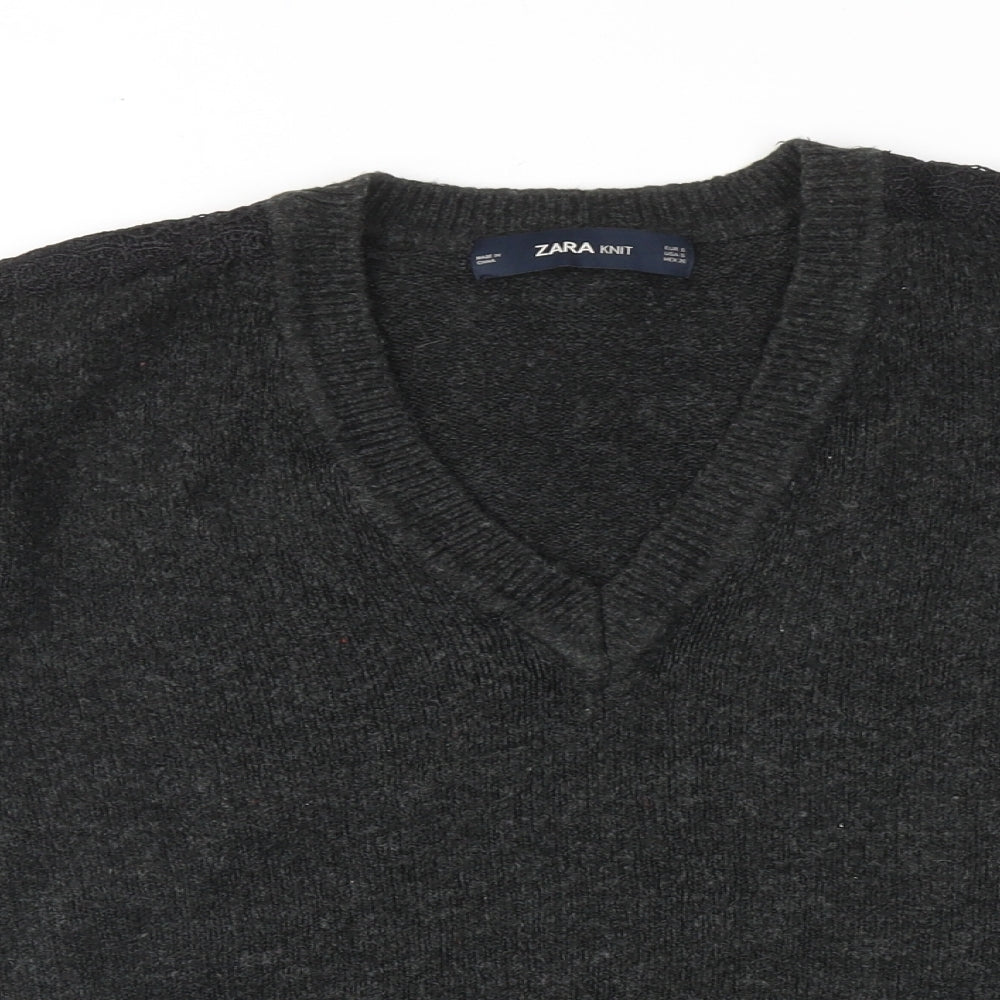 Womens UK Size S Zara Grey Pullover Jumper