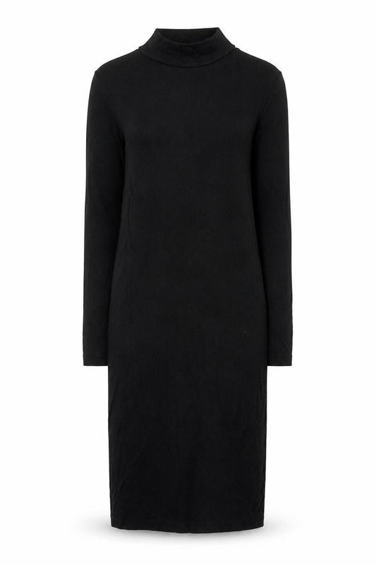 American Apparel Womens Black Viscose Jumper Dress Size S Mock Neck Pullover