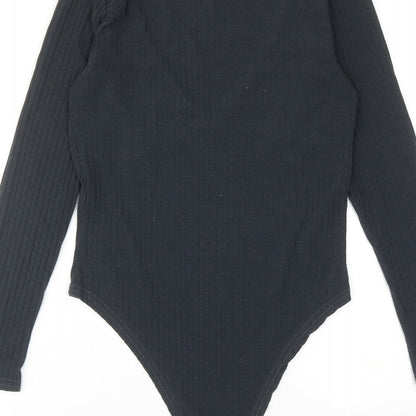 Boohoo Womens Grey Polyester Bodysuit One-Piece Size 10 Snap