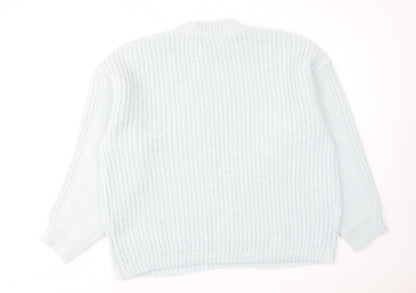 Womens UK Size L Topshop Blue Pullover Jumper