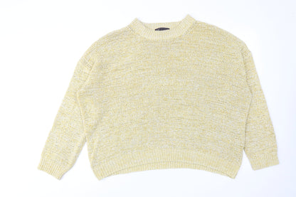 Womens UK Size XL Marks and Spencer Yellow Pullover Jumper
