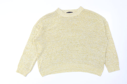 Womens UK Size XL Marks and Spencer Yellow Pullover Jumper