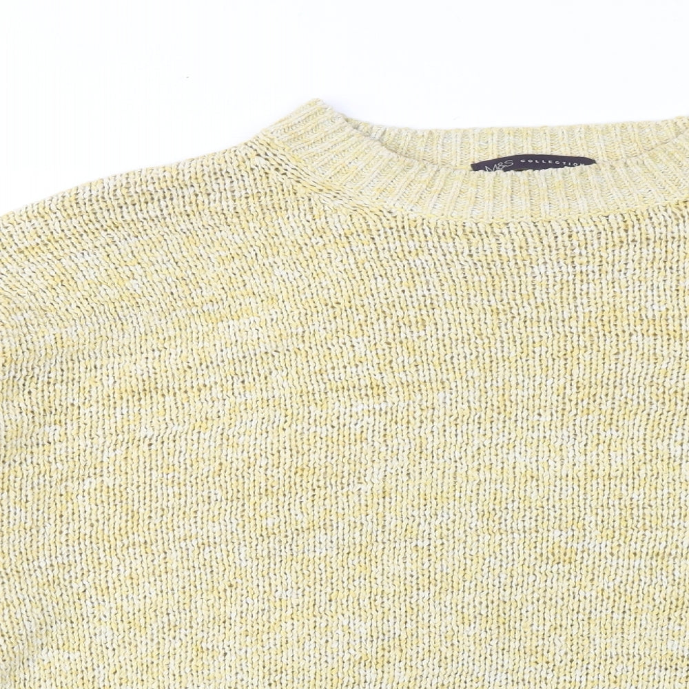 Womens UK Size XL Marks and Spencer Yellow Pullover Jumper