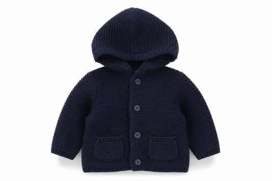 Gap Boys Blue Cotton Cardigan Jumper Size 3-6 Months Button