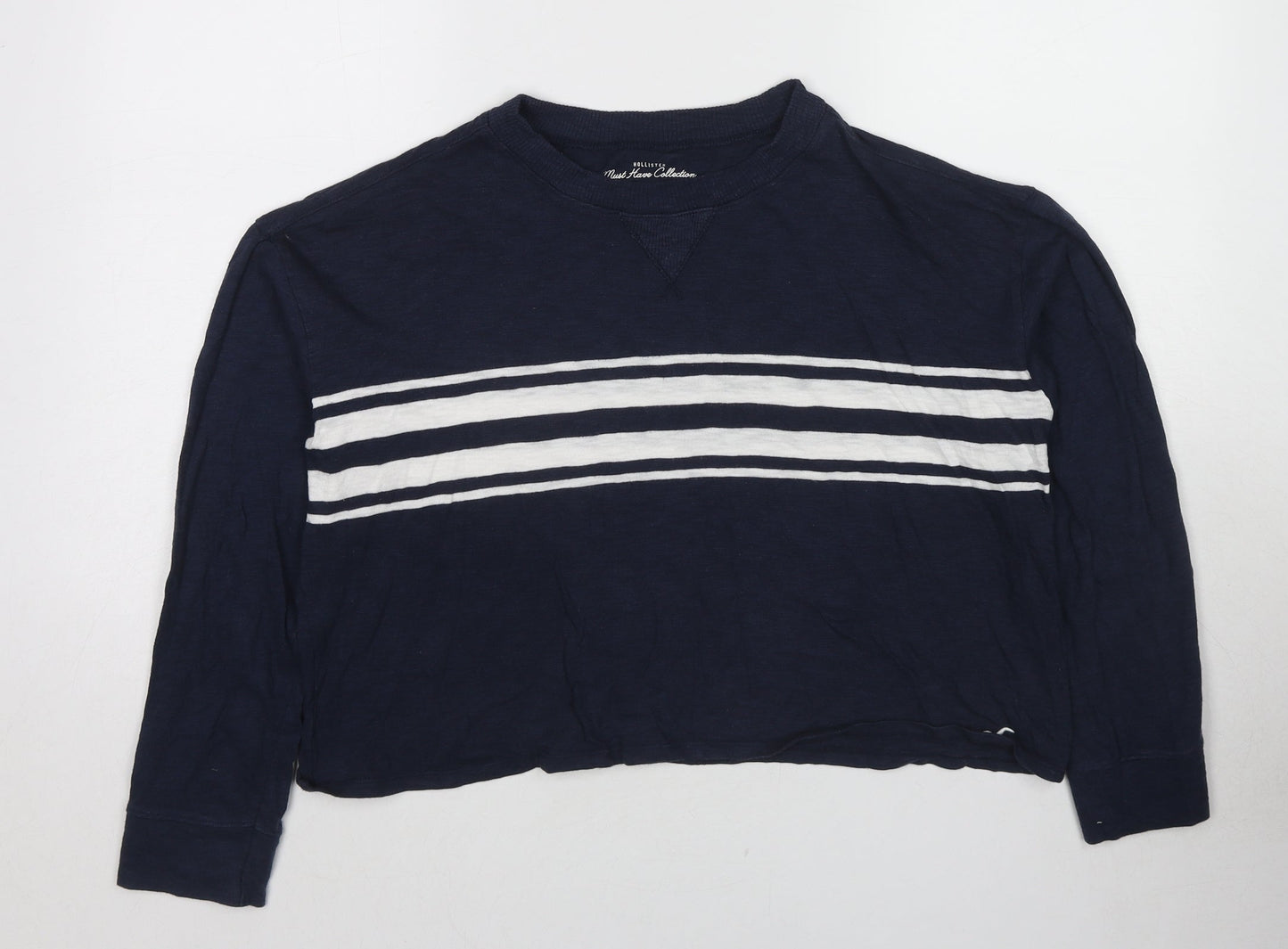 Hollister Womens Blue Polyester Pullover Sweatshirt Size S Pullover