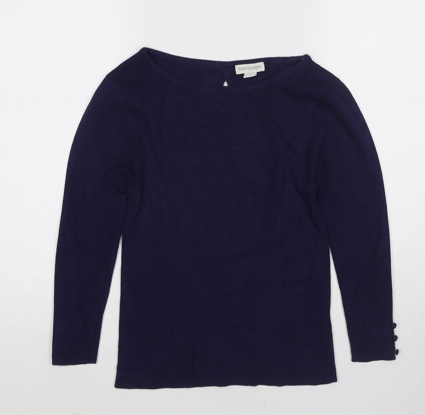 Womens UK Size 10 Monsoon Blue Pullover Jumper