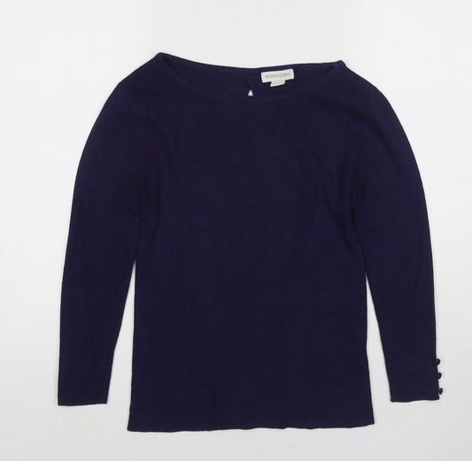 Womens UK Size 10 Monsoon Blue Pullover Jumper