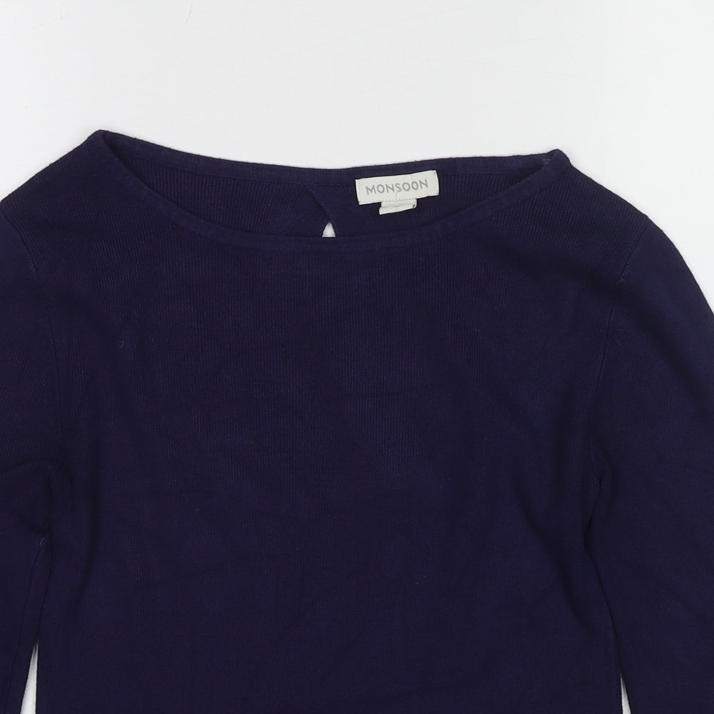 Womens UK Size 10 Monsoon Blue Pullover Jumper