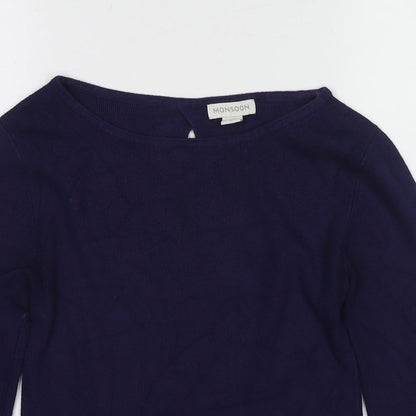 Womens UK Size 10 Monsoon Blue Pullover Jumper
