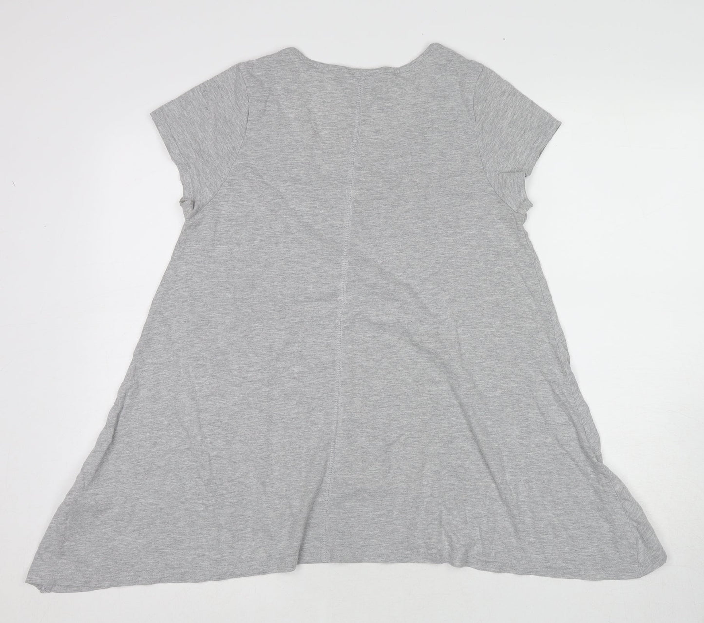 Womens UK Size 14 New Look Grey Basic T-Shirt