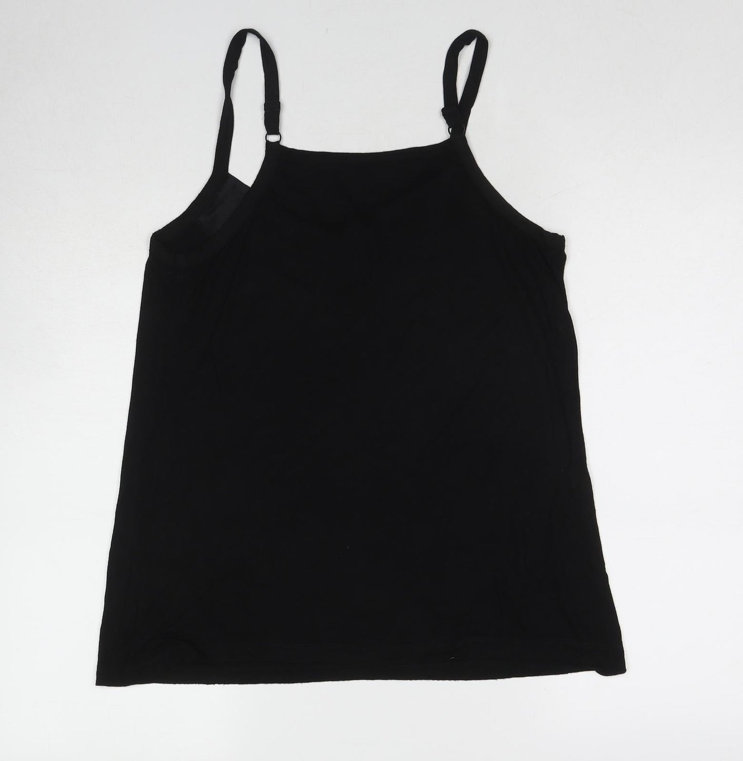 Womens UK Size 14 Evans Black Basic Tank