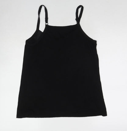 Womens UK Size 14 Evans Black Basic Tank