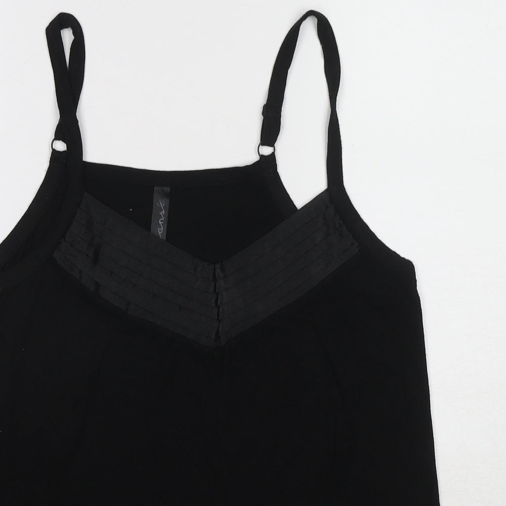 Womens UK Size 14 Evans Black Basic Tank
