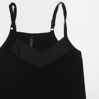 Womens UK Size 14 Evans Black Basic Tank