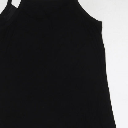 Womens UK Size 14 Evans Black Basic Tank