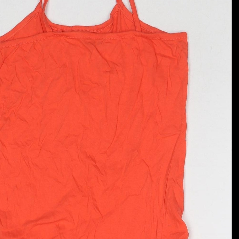 Ethel Austin Girls Red Cotton Camisole Tank Size 11-12 Years Scoop Neck Pullover