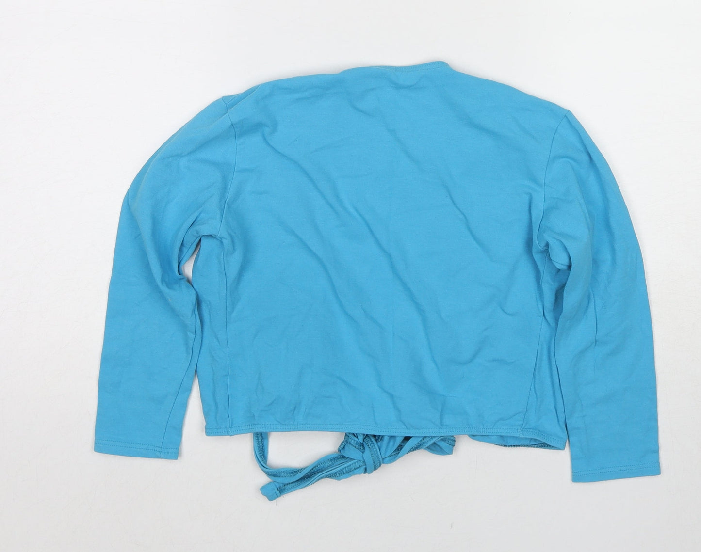 Roch Valley Womens Blue Cotton Wrap Blouse Size 8 V-Neck