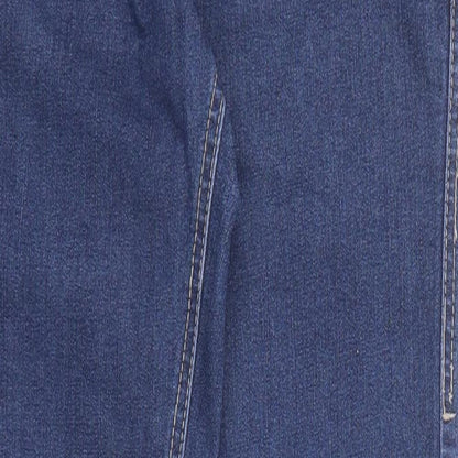 Denim & Co. Womens Blue Cotton Skinny Jeans Size 6 Regular Zip