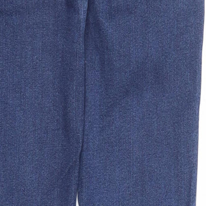 Denim & Co. Womens Blue Cotton Skinny Jeans Size 6 Regular Zip