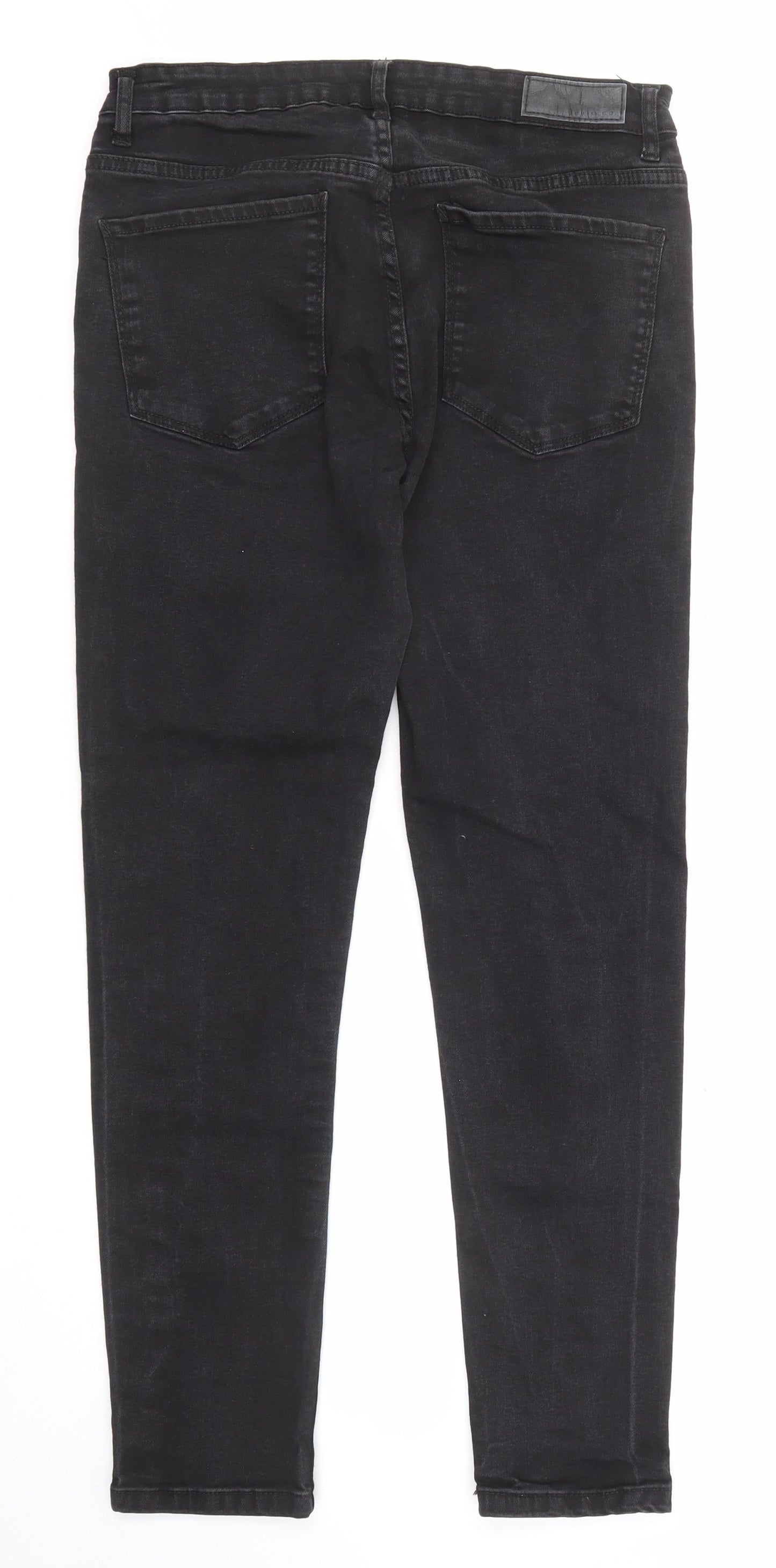 Denim & Co. Mens Black Cotton Skinny Jeans Size 30 in L30 in Regular Zip