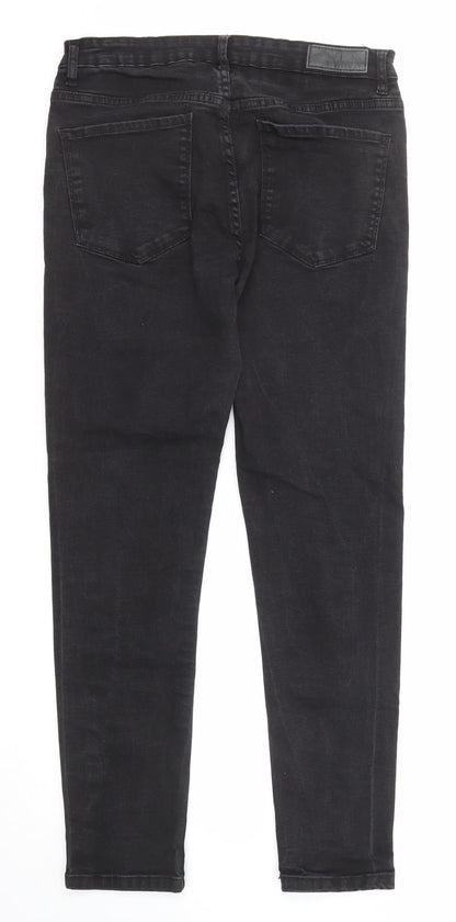 Denim & Co. Mens Black Cotton Skinny Jeans Size 30 in L30 in Regular Zip