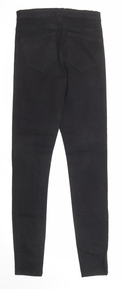 Denim & Co. Womens Black Cotton Skinny Jeans Size 10 Regular Zip