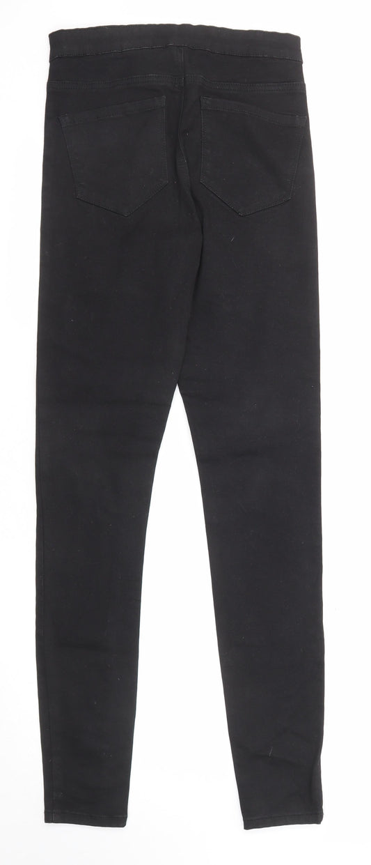 Denim & Co. Womens Black Cotton Skinny Jeans Size 10 Regular Zip