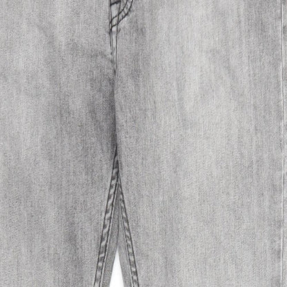 Denim & Co. Womens Grey Cotton Skinny Jeans Size 34 in L30 in Regular Zip