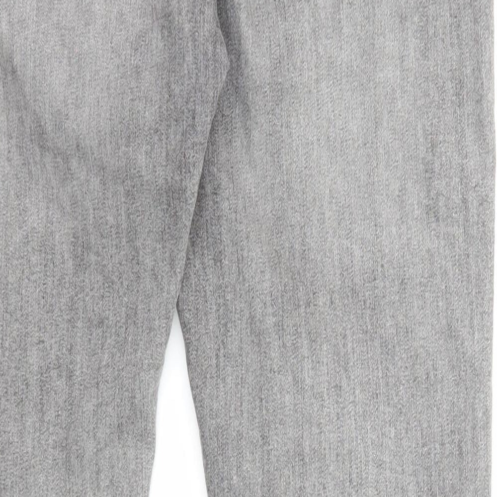 Denim & Co. Womens Grey Cotton Skinny Jeans Size 34 in L30 in Regular Zip